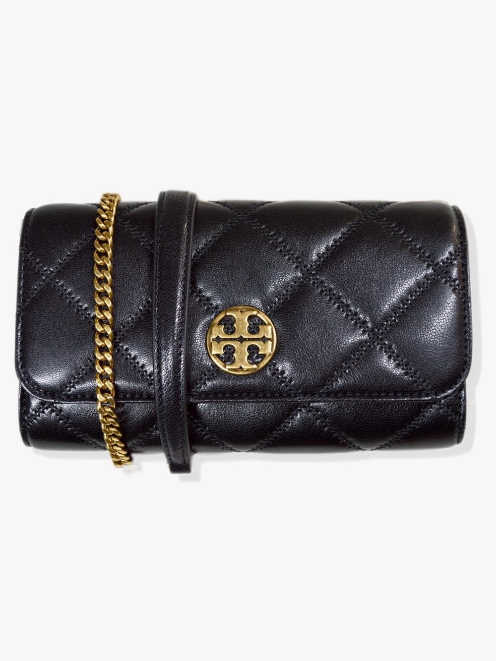 Tory Burch Willa Chain Wallet Bag
Quilted black